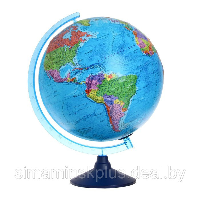 Глобус политический "Глобен", интерактивный, рельефный, диаметр 320 мм, с подсветкой от батареек, с очками - фото 1 - id-p225902349