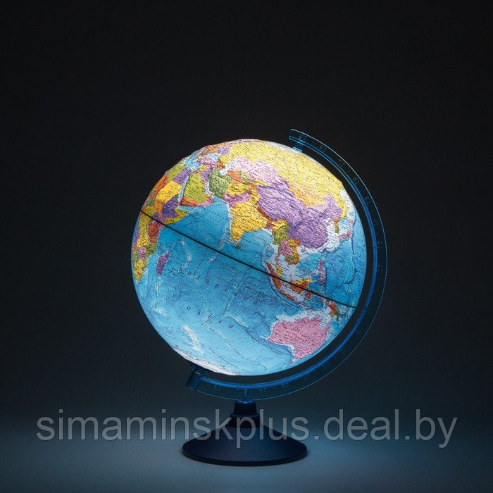 Глобус политический "Глобен", интерактивный, рельефный, диаметр 320 мм, с подсветкой от батареек, с очками - фото 2 - id-p225902349