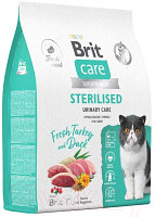 Сухой корм для кошек Brit Care Cat Sterilised Urinary Care с индейкой и уткой / 5066216 (7кг)