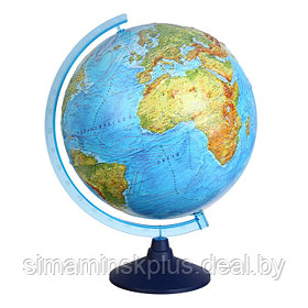 Глобус физико-политический "Глобен", интерактивный, диаметр 320 мм, рельефный, с подсветкой от батареек, с