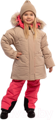 Комплект верхней детской одежды Batik Фрэн 424-24з-1 (р-р 116-60, бежевый/розовый) - фото 1 - id-p225855612