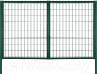 Ворота Белзабор Из оцинкованных панелей 3.5х1.53м с ПП (RAL 6005)