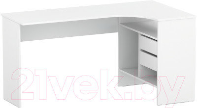 Компьютерный стол Сокол-Мебель СПМ-25 (правый, белый) - фото 1 - id-p225855639