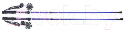 Трекинговые палки Tech Team Edelweis 5-ти секционные (36-135см, фиолетовый) - фото 1 - id-p225893140