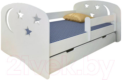 Кровать-тахта детская Мебель детям Ночь 80x170 Н-80 (белый) - фото 1 - id-p225848618