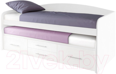 Двухъярусная выдвижная кровать Артём-Мебель СН 108.02 (белый) - фото 1 - id-p225895349
