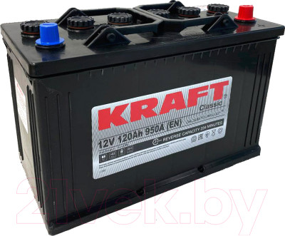 Автомобильный аккумулятор KrafT 120 R / D2 110 10B01 (120 А/ч) - фото 1 - id-p225888133