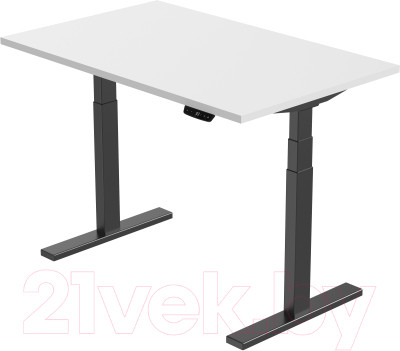 Письменный стол Smartstol Slim 140x80x1.8 (черный/белый) - фото 1 - id-p225838626