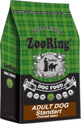 Сухой корм для собак ZooRing Adult Dog Standart Птичий микс и рис 425358 (10кг) - фото 1 - id-p225877824