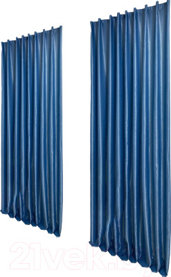 Шторы Модный текстиль 112МТ901-17B (250x200, 2шт, голубой) - фото 1 - id-p225867870