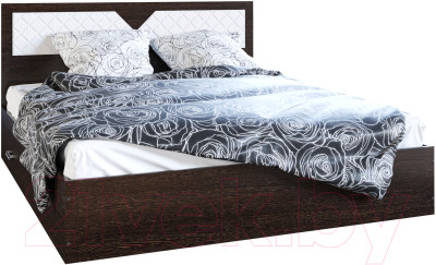 Двуспальная кровать МебельЭра Николь 1600 (венге/лиственница светлая) - фото 1 - id-p225895379