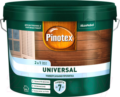 Пропитка для дерева Pinotex Universal 2в1 (9л, орегон) - фото 1 - id-p225855689