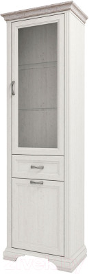 Шкаф с витриной Anrex Monako 1V1D1S (сосна винтаж/дуб анкона) - фото 1 - id-p225844641