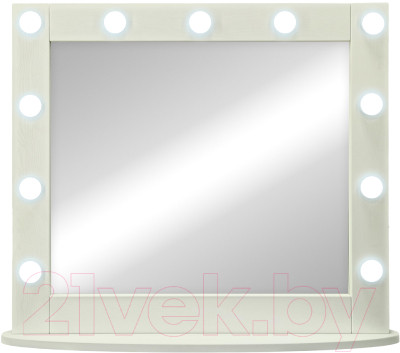 Зеркало Континент Гримерное 11 ламп 80х70 (белый) - фото 1 - id-p225846709