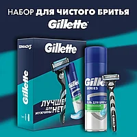 Gillette Подарочный набор мужской: Mach 3 Станок / бритва с 1 сменной кассетой + Гель для бритья