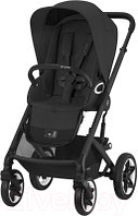 Детская прогулочная коляска Cybex Talos S Lux BLK с дождевиком (Moon Black)