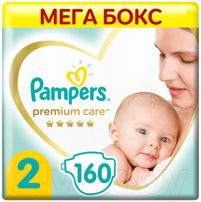 Подгузники детские Pampers Premium Care 2 Mini (160шт) - фото 1 - id-p225869930