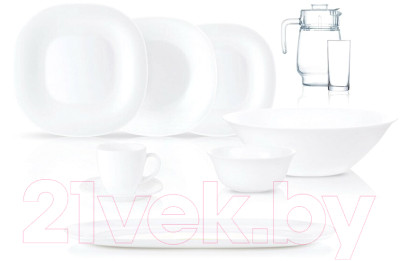 Набор столовой посуды Luminarc Carine White N4781 (46пр) - фото 1 - id-p225853773