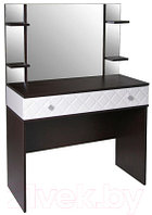 Туалетный столик с зеркалом МебельЭра Николь (венге/лиственница светлая)