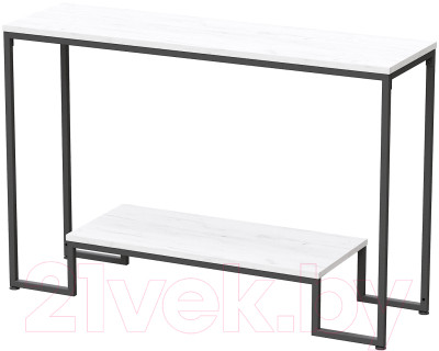 Консольный столик Millwood Пекин 4 Лофт Л 120x35x80 (дуб белый Craft/металл черный) - фото 1 - id-p225848705
