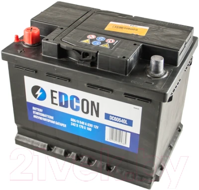 Автомобильный аккумулятор Edcon DC60540L (60 А/ч) - фото 1 - id-p225854744