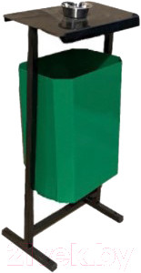 Урна уличная Титан Мета ТМБ-50 с пепельницей (зеленый) - фото 1 - id-p225867950