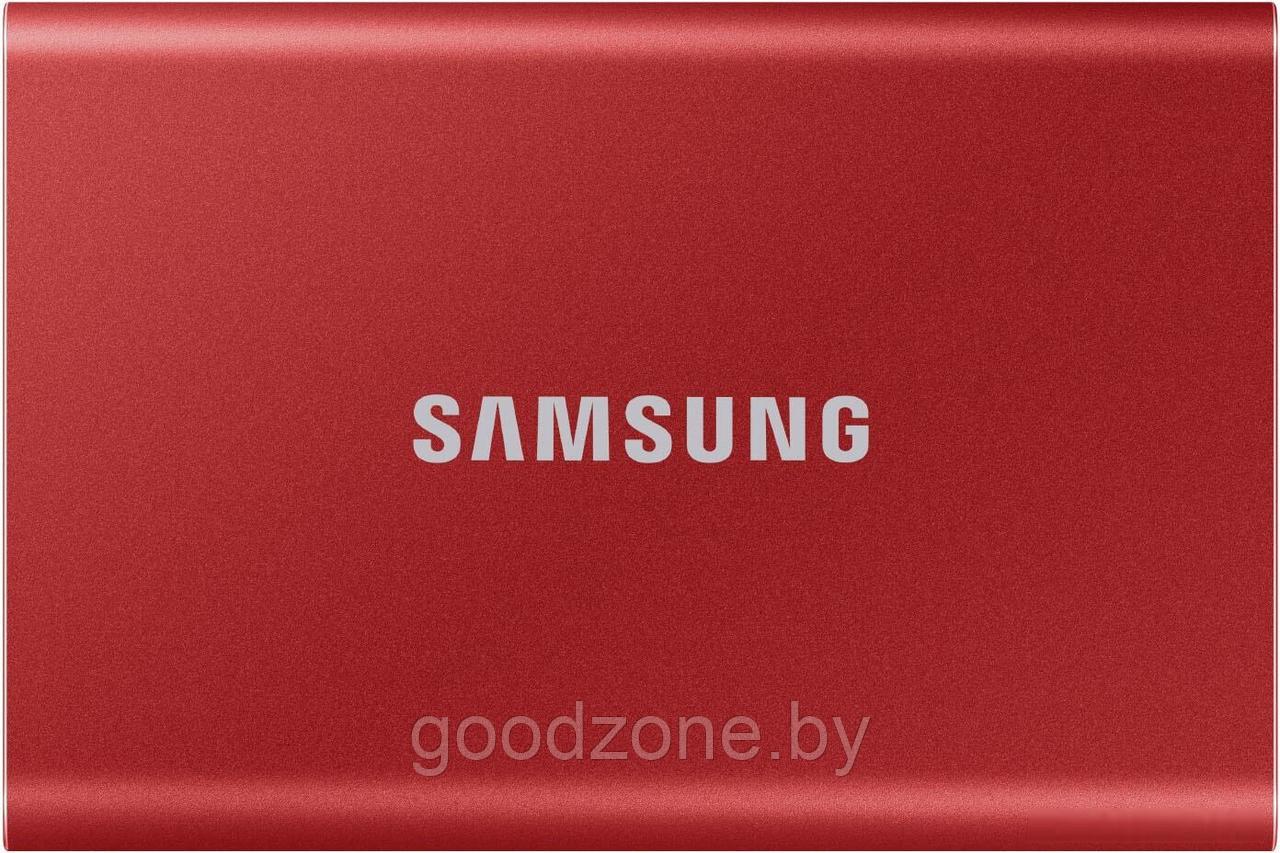 Внешний накопитель Samsung T7 500GB (красный) - фото 1 - id-p225908235
