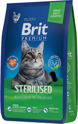 Сухой корм для кошек Brit Premium Cat Sterilized Chicken / 5049592 (8кг) - фото 1 - id-p225875918