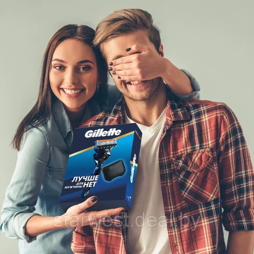 Gillette Подарочный набор мужской: Fusion Proglide Станок / бритва с 1 сменной кассетой + Чехол / футляр - фото 8 - id-p225913632