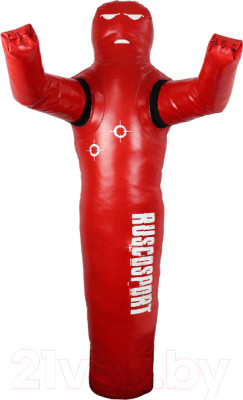 Боксерский манекен RuscoSport NO-0622 Одноногий (130см, 15кг, ПВХ, красный) - фото 1 - id-p225854760