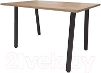 Обеденный стол Millwood Леон Л18 100x70x75 (дуб табачный Craft/металл черный)