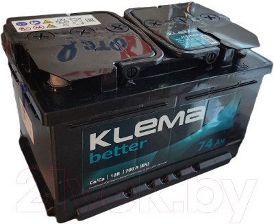 Автомобильный аккумулятор Klema Better 6CT-74 АзЕ (74 А/ч) - фото 1 - id-p225854765