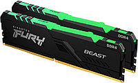 Оперативная память Kingston FURY Beast RGB 2x32ГБ DDR4 3600 МГц KF436C18BB2AK2/64