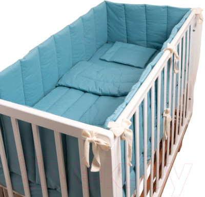 Комплект постельный для малышей Сладкие грезы Премиум X7473170 (поплин/синий) - фото 1 - id-p225857717
