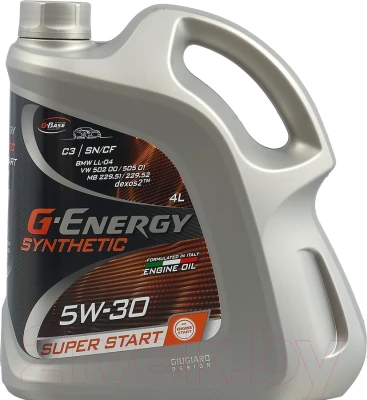 Моторное масло G-Energy Synthetic Super Start 5W30 / 253142400 (4л) - фото 1 - id-p225883850