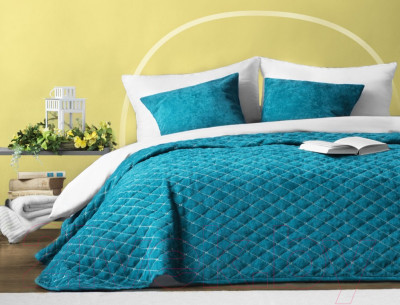 Набор текстиля для спальни Pasionaria Тина 230x250 с наволочками (бирюзовый) - фото 1 - id-p225858785