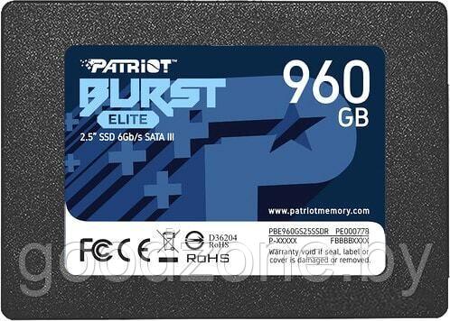 SSD Patriot Burst Elite 960GB PBE960GS25SSDR - фото 1 - id-p225904438