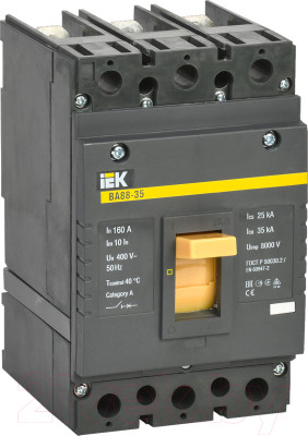 Выключатель автоматический IEK ВА 88-35 3п 160А 35кА С / SVA30-3-0160 - фото 1 - id-p225857760