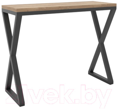 Барный стол Hype Mebel Амарион 120x55x110 (черный/дуб галифакс натуральный) - фото 1 - id-p225839669
