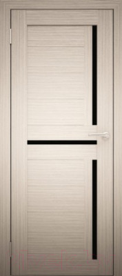 Дверь межкомнатная Юни Амати 18 90x200 (дуб беленый/стекло черное) - фото 1 - id-p225890990