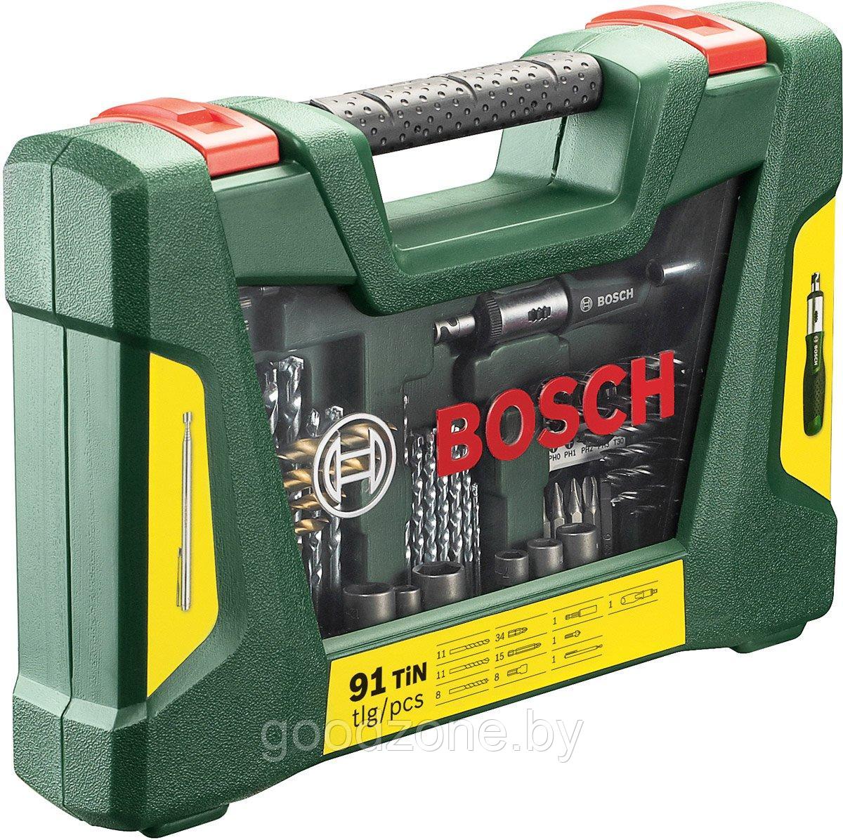 Универсальный набор инструментов Bosch V-Line Titanium 2607017195 91 предмет - фото 1 - id-p225910425
