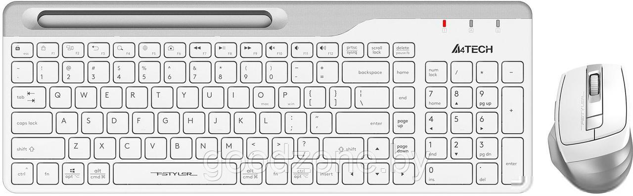 Клавиатура + мышь A4Tech Fstyler FB2535C (белый) - фото 1 - id-p225909789