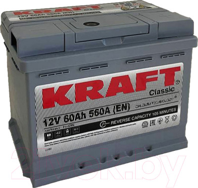 Автомобильный аккумулятор KrafT 60 R низкий / S LB2 060 10B13 (60 А/ч) - фото 1 - id-p225889382