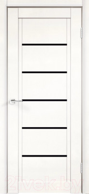 Дверь межкомнатная Velldoris Экошпон Next 1 70x200 (белый эмалит/лакобель черный) - фото 1 - id-p225891012