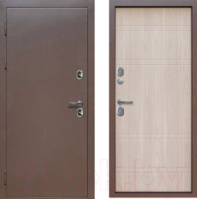 Входная дверь Guard Протерма Шоколад букле/уайт (86x205, левая) - фото 1 - id-p225899016