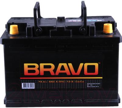 Автомобильный аккумулятор BRAVO 6СТ-74 Евро / 574010009 (74 А/ч) - фото 1 - id-p225889412