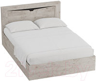 Двуспальная кровать Мебельград Соренто с подъемным ортопедическим основанием 160x200 (дуб стирлинг/кофе