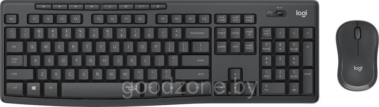 Клавиатура + мышь Logitech MK295 Silent (черный) - фото 1 - id-p225905190