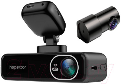 Автомобильный видеорегистратор Inspector UHD 450 (4K) (2 камера FHD) - фото 1 - id-p225897854