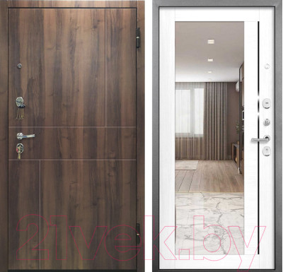 Входная дверь Промет Урбан Рефлект бланко (96x205, левая) - фото 1 - id-p225886429
